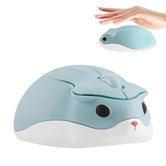 Wireless Mouse, Cute Hamster Mouse for Small Hands Noiseless Mouse with USB Receiver